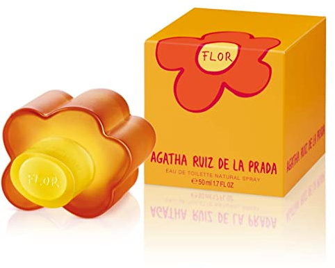 Agatha Ruiz de la Prada, Perfume, Flor, Eau de Toilette para Mujer, Larga duración, Fragancia fresca, alegre y joven, Notas frutales y florales, Optimo para uso diario, 50 ml