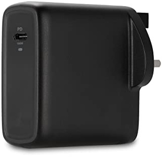 Kensington 100W USB-C GaN Power Adapter, Compact Portable High-Speed Power Supply with 2m Cable, Compatible with MacBooks, iPads, Surface Devices & More (K33821UK)