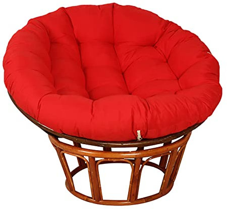 Papasan Kissenbezug Papasan-Sitzkissen Wasserdicht Papasan Stuhlkissen Polster Bodenkissen Verdicken Schaukelkissen Stuhl Weiches Kissen für Innen Balkon Draussen Patio Garten (B 130cm/51.18in)