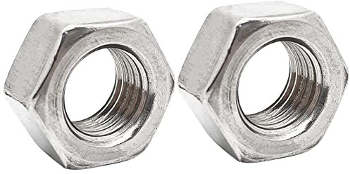 M8–1,25 mm Pitch 304 Edelstahl Linksgewinde Sechskantmuttern – 10 Stück