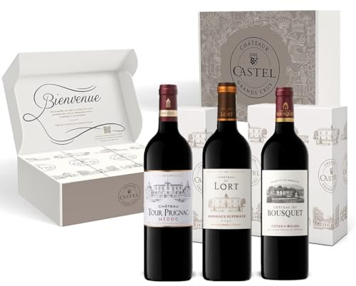 Coffret Cadeau - Vin Rouge - Coffret Spécial Decanter : Château du Bousquet - Château du Lort - Château Tour Prignac - 3x75cl