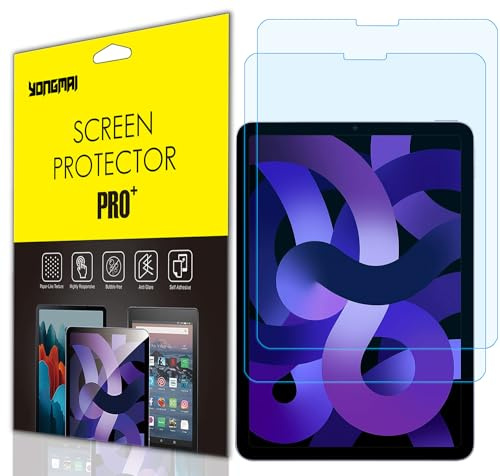 2 Pack - Blaulichtblockierende Displayschutzfolie für iPad Pro Tablet (Air 5/4, 10,9 Zoll, 2022/2020), Anti-Blaulicht Anti-Glare iPad Air 5 4 10,9 Zoll Tablet Displayschutzfolie Anti-Fingerabdruck