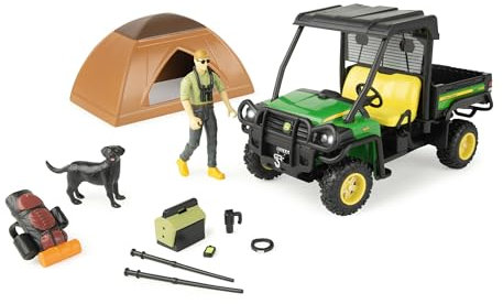 Big Farm John Deere Outdoor Adventure Toy Playset - 1:16 Scale - Includes John Deere Gator, Camping Accessories, and Two Toy Figures - John Deere Toys - Easter Basket Stuffers - Ages 8 Years and Up
