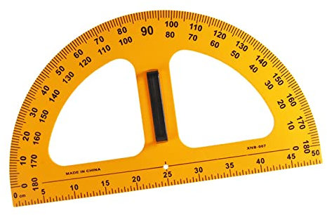 Große Zahlen Mathematik Geometrie Lineal mit Griff Lehrbedarf Winkelmessung Messlineal für Tafel Lehrer Schule Ingenieurwesen 1 Stück