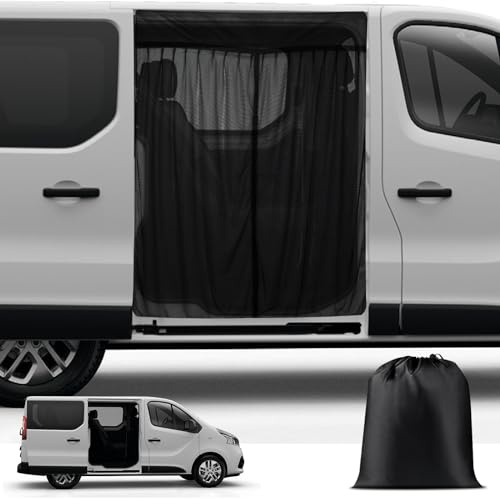Magnetischer Van Insektenschutz für Wohnmobile, Insektennetz Moskitonetze | Auto Moskitonetz Maßgeschneidert für Viano, Vito, Renault Trafic, Reißverschluss in Mitte Tür Insektengitter