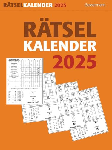 Rätselkalender - Abreißkalender 2025 - Der beliebte Abreißkalender für alle Rätselfreunde - Wandkalender - Bassermann-Verlag - 16,5 cm x 22 cm