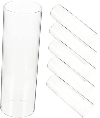 HAWILLOSCH 6stücke Glasvase Für Tischdeko Transparente Zylinder Vasen Für Blumen Und Schwimmende Kerzen Vielseitige Dekoration Für Hochzeiten Feste Und Zuhause