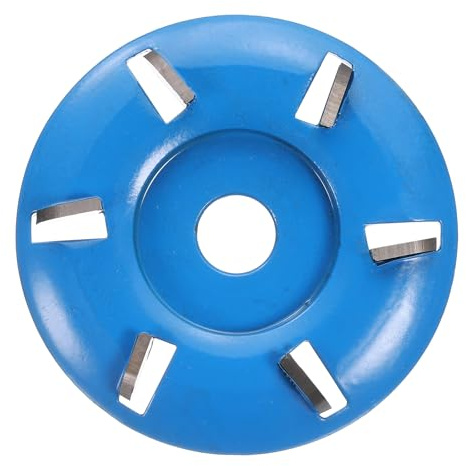 sourcing map Roue de sculpture sur bois de 8,9 cm à 6 dents - Disque de façonnage de tronçonneuse - Lame de travail du bois avec arbre de 1,6 cm pour meuleuse d'angle de 10,2 cm - Coupe du bois -