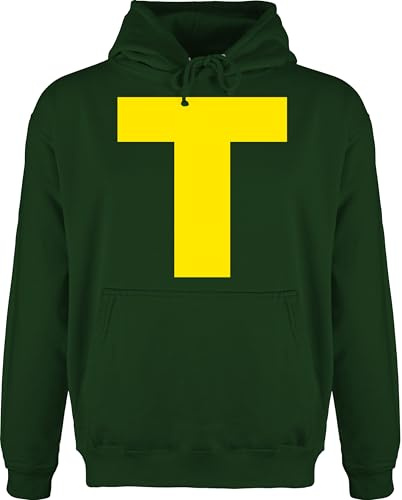 Shirtracer - Hoodie Herren Pullover Männer - & Fasching - Kostüm Buchstabe T Streifenhörnchen Chipmunk Theodore I Faschings Kostüm Karneval Gruppenkostüm