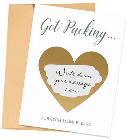 Pack Your Bags Surprise Scratch Card Reveal, We're Going on Holiday Scratch Card, Personalised Scratch Card Vacation Gift for Family Friends