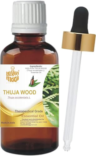 LEVENMOOI Thuja Wood (Thuja occidentalis L) Therapeutic Grade Essential Oil Pure & Natural 100ML Amber Bottle with Dropper Perfect for Diffuser, Humidifier, Aromatherapy & Multipurpose DIY Affordable