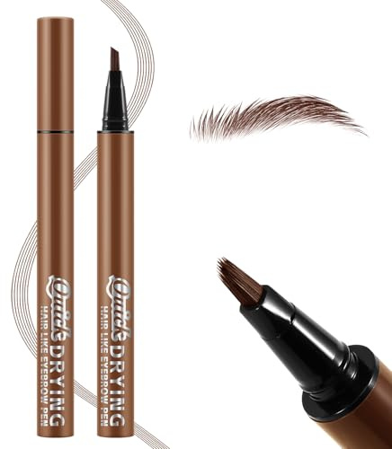 Apooliy Wasserfester Augenbrauenstift, Lang anhaltender Augenbrauenstift, kreiert haarähnliche, natürlich aussehende 3D-Augenbrauen, Augenbrauen-Makeup-Stift für Frauen