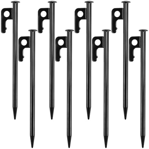 Erdanker Bodenanker 8 Stück Heringe Erdnägel Stabil 20cm Zeltheringe Sturmsicher Heringe Zelt Schraubheringe für Outdoor Wandern