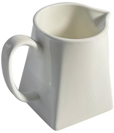 EXHUMKY Mini Crémier Céramique Petite Cruche à Lait Blanche Pour Café Thé Et Sauce Élégante Et Fonctionnelle