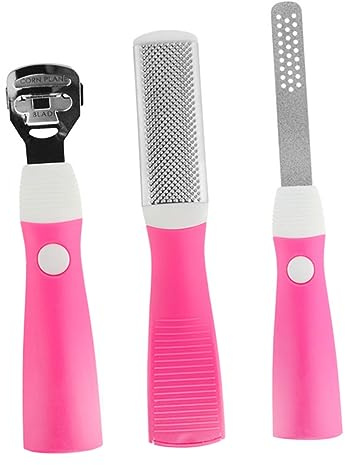 Lima de Pie Rosa 1 Juego Abs Acero Inoxidable Set de Pedicura | Removedor de Piel Muerta, Elimina Callos y Durezas, Uso Profesional y Doméstico
