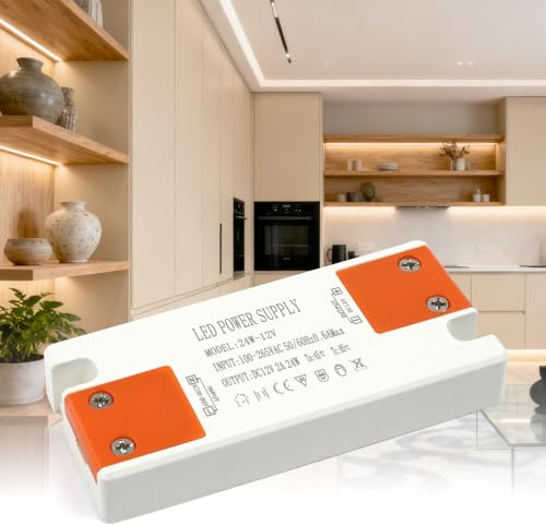 KSIBNW Netzteil 12V 2A, LED Trafo 230V auf 12V 2A 24W Transformator Driver 12Volt Treiber AC/DC Konstantspannungs Niedervolttrafo Extra Dünn Linearantrieb für LED Streifen, Nicht Dimmbar