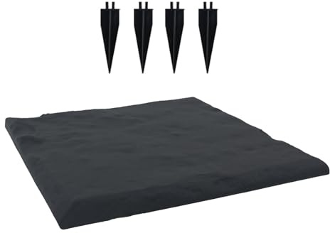 Uhngw Pierres de Jardin - Décoration de Sol Extérieur | Lot de Dalles de Jardin avec Piquets pour Chemins Terrasse Piscine Aire de Jeux Extérieur