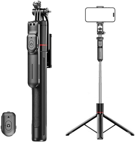 Gimbal Stabilizer - Master Every Move, 2-in-1 Tripod & Selfie Stick with Fill Light & 360° Anti-Shake, Foldable Holder for Vlogging Travel Videos Phone/Camera Device (Basic)
