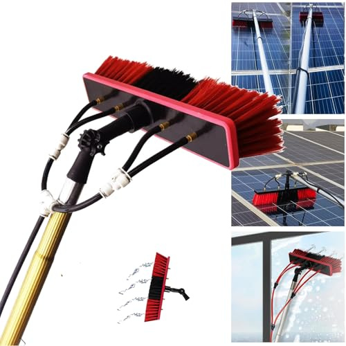 13m Extendable Window Cleaning Brush Kit - Ideal for Conservatory Roofs & Facades, No More Ladders Needed, Effortless Cleaning at Height, & Lightweight Design