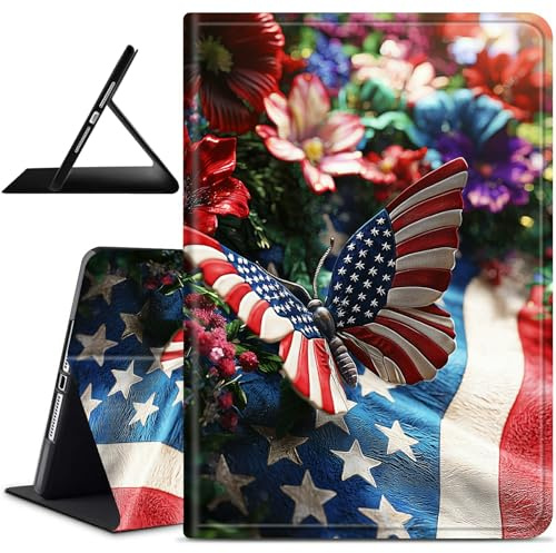Dikoer for iPad Air 13 Inch M3/M2 2025/2024 & iPad Pro 12.9 6th/5th/4th/3rd Generation 2022/2021/2020/2018 Tablet Case, Slim Kickstand Stand Leather Smart Cover for Women Men, Sun Stream Forest