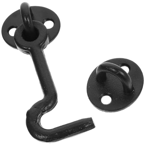 BUGUUYO Gancio Finestra in Ferro Battuto Antivento Gancio per Porta Garage e Persiana Chiusura Sicura in Metallo Solido Resistente e Facile da Installare Stile Classico Europeo