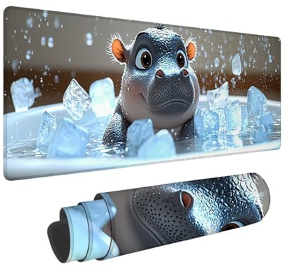 Tappetino per Mouse XXL 1600 x 800 x 3mm Tappetino Mouse Gaming Grande, Mousepad con Base in Gomma Antiscivolo, Tappeto per Tavolo da Gaming per Mouse e Tastiera, Accessori PC (Fiori di coda) V-889