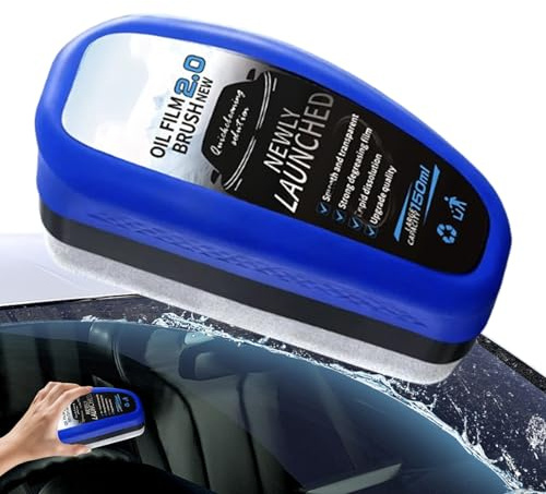 Auto-Ölfilm-Reinigungsbürste, 150 ml, Scheibenreiniger, Ölfilm-Entferner, für Automobil-Fleckenentfernung, Klarheit Sichtbarkeit