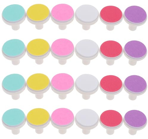 BATHVEVE Tampons de Remplacement pour Lime à Ongles Électrique Bébé, 24 Pièces en Papier Abrasif, Longue Durée, Sûrs pour Peau et Ongles Sensibles