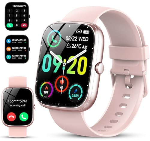 Reloj Inteligente Mujer,1.91HD Smartwatch con Llamadas Bluetooth y Notificación,120+Modos Deportivos Pulsera Actividad con Pulsómetro/Monitor de Sueño,Impermeable IP68 Smart Watch para Android iOS