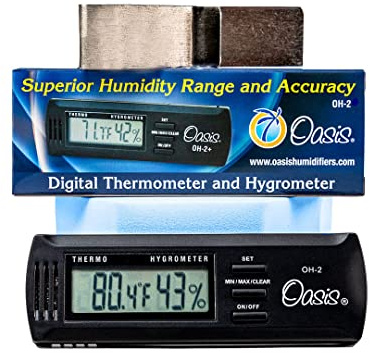Oasis OH-2 Digital Hygrometer w/clip
