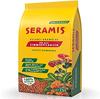 Seramis Pflanz-Granulat für alle Zimmerpflanzen, 7,5 l – Pflanzen Tongranulat, Blumenerde Ersatz zur Wasser- und Nährstoffspeicherung