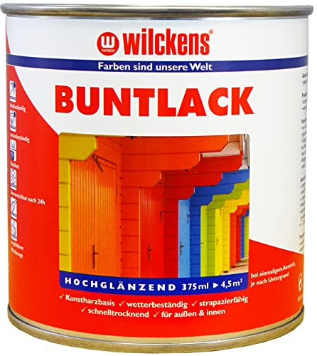 Wilckens Kunstharz Buntlack für Innen und Außen, hochglänzend, 375 ml, RAL 8011 Nussbraun