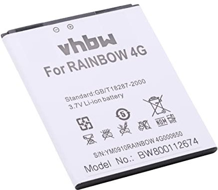 vhbw 1x Akku kompatibel mit Blackphone BP1 Handy Smartphone Telefon (2500 mAh, 3,7 V, Li-Ion)