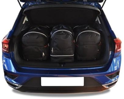 KJUST Dedizierte Kofferraumtaschen 3 stk kompatibel mit VW T-ROC I 2017+ CarBags