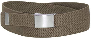 Harrys-Collection Elastik Gürtel für Damen und Herren 30 mm Klappschnalle, Bundweite:One Size, Farben:beige