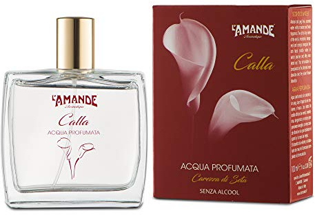 L'AMANDE - Eau parfumée Femme Spray sans alcool avec notes fleuries, Hydratant au citron et Bergamote, Lotion Rafraîchissante Agrumée Corps au Parfum de Rose, Vanille et Jasmin - Calla 100 ml