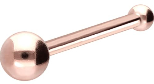 PIERCINGLINE Piercing nasal acero quirúrgico con bola - piercing nasal de color oro rosa