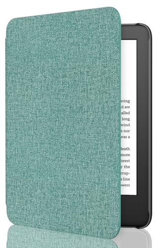 MoKo Hülle für 6 Amazon Kindle 11. Generation 2024/2022, Denim Grün | Leichte Schutzhülle, Auto Schlaf/Wach, Smart Cover für Kindle 2024/2022 11. Generation e-Reader