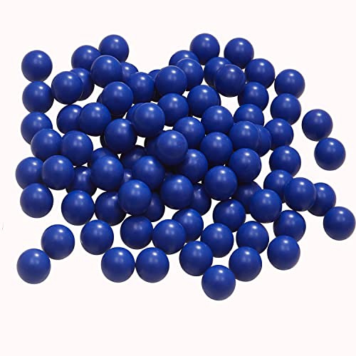 100 Rounds Solid Nylon 50 Cal. Paintballs 50 Cal Rubber Balls Ammo for Tr50 Reusable .50 Caliber Hard Plastic Projectiles for Self Defense