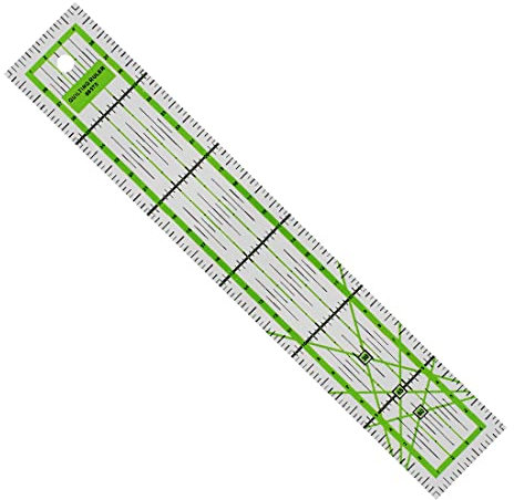 SULIUDAJI Patchwork Lineal – Schneidelineal 5x30 cm, mit cm-Raster und Winkelanzeige – Rollschneider-Lineal, Nählineal, Schneidelineal