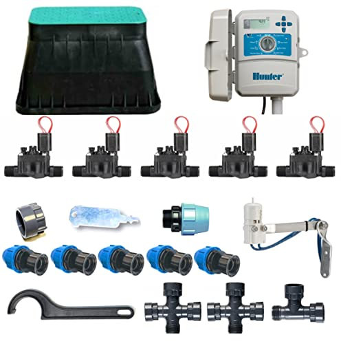 Kit irrigazione giardino Prato Erboso conponentistica Hunter a 5 stazioni