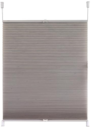 Deco4Me Wabenplissee ohne Bohren (80 x 220 cm, Hellgrau) - lichtdurchlässig Aber Blickdicht - Sichtschutz Rollo für Fenster innen - Plissee, Wabenfalte, Doppelplissee