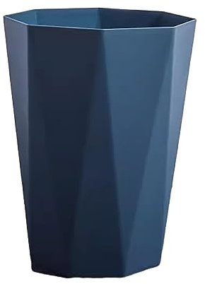 rongweiwang All Home Decoration Matchable Trash Can - Wide Applicaiton 6L Capacity Office Kitchen Bedroom Household Waste Simple, Dark Blue, S
