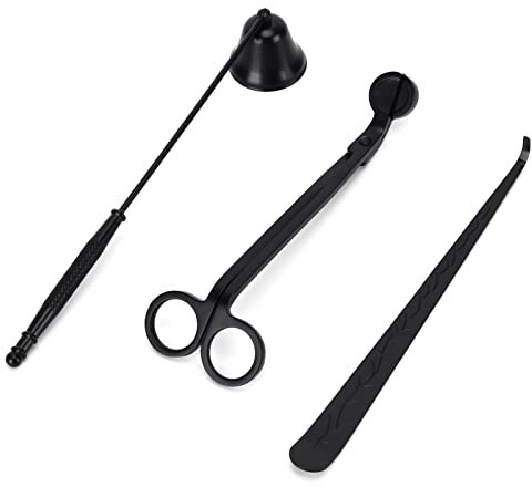 Wifehelper Kerzenlöscher, Kerzenzubehör, Zubehör für Enthusiasten, Decora-Geschenksets für Trimmer, Feuerlöscher, Docht, Havdalah-Kerze, Kerzenlöscher (Schwarz)