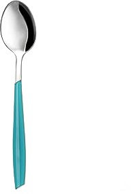 KASANOVA Cucharilla de café a granel azul de acero inoxidable silueta azul mesa