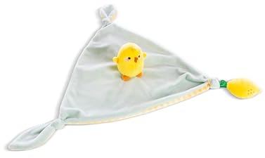 NICI copertina di comfort Piu Piu 26x28cm giallo - Peluche per neonati e bambini piccoli da afferrare, coccolare, scoprire e con cui addormentarsi - 49474
