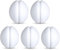Magnetic Shower Curtain Weights – Heavy-Duty, Rustproof Silicone Coated – Prevents Liner from Blowing – Also for Flags, Drapes, Tablecloths (5 Pairs, White)