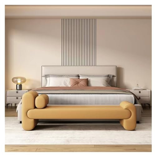 Sitzbank für Schlafzimmer Bank am Ende des Bettes, moderne Eingangsbank, gepolsterte Esszimmerbank aus Kunstleder, Schlafzimmerbank aus Leder for Schminkzimmer, Wohnzimmer, Badezimmer Bettbank(01,150*