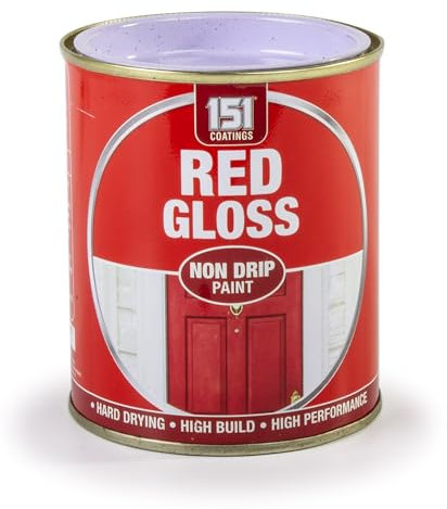 Inspired Essentials 300ml Non Drip Paint Tin Exterior Interior Hard Drying Performance Multi-Purpose Paint Tin for Metal, Wood, Plastic, Walls with Perfect Finish (1, Red Gloss)