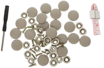 CHILDWEET 20pezzi Kit Riparazione Tappezzeria Auto Con Bottoni Rivetti Per Fissaggio Telo e Strumenti Inclusi Per Riparare Rivestimenti e Tessuti Sagging Del Tetto Auto